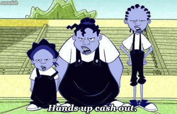 a animated photo of the gross sisters from the proud family