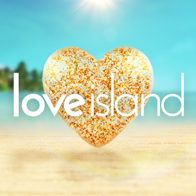 &quot;Love Island&quot; logo over image of a beach