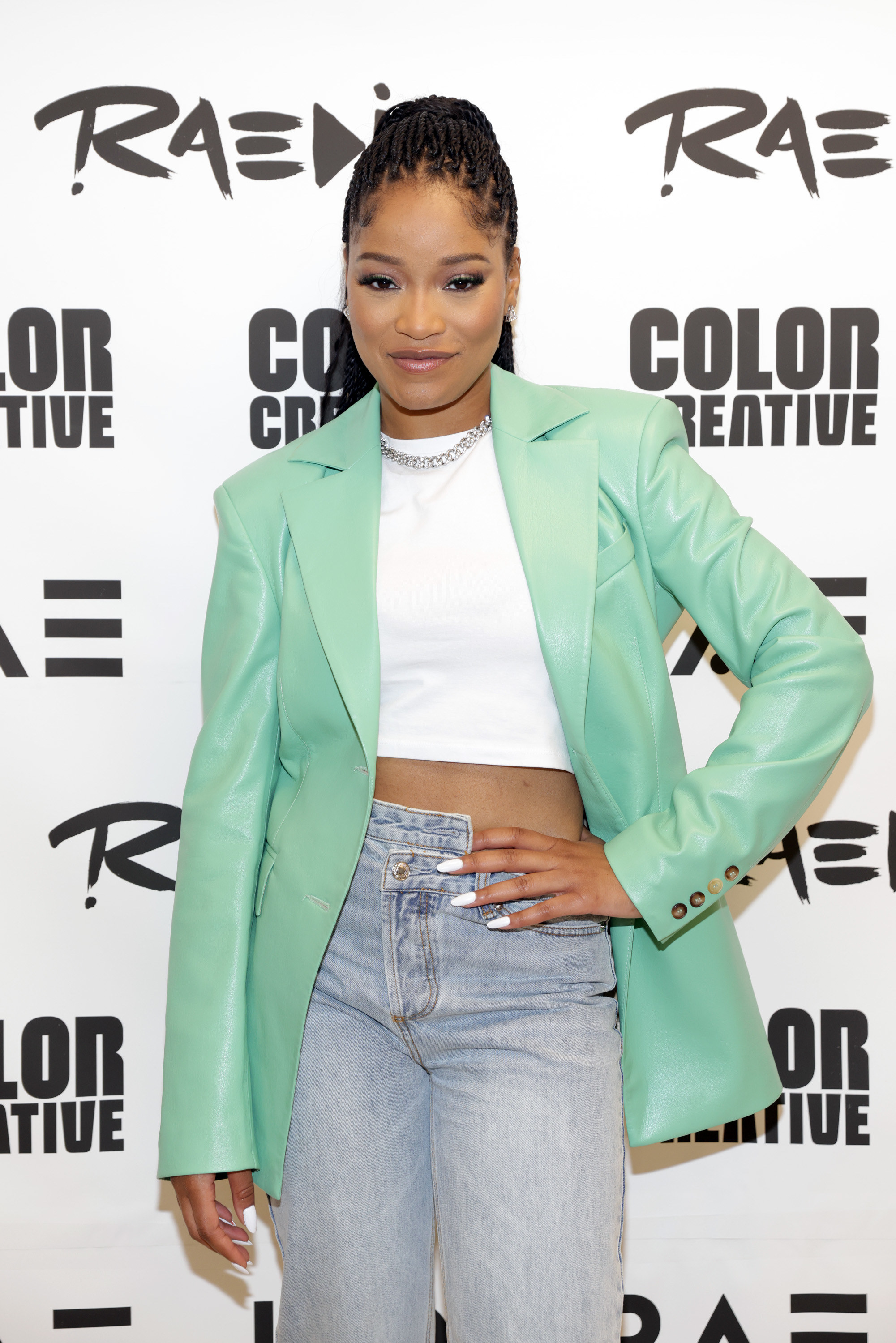 Keke Palmer poses for a picture at A Sip with Issa Rae and Keke Palmer during the HOORAE x Kennedy Center Weekend Takeover