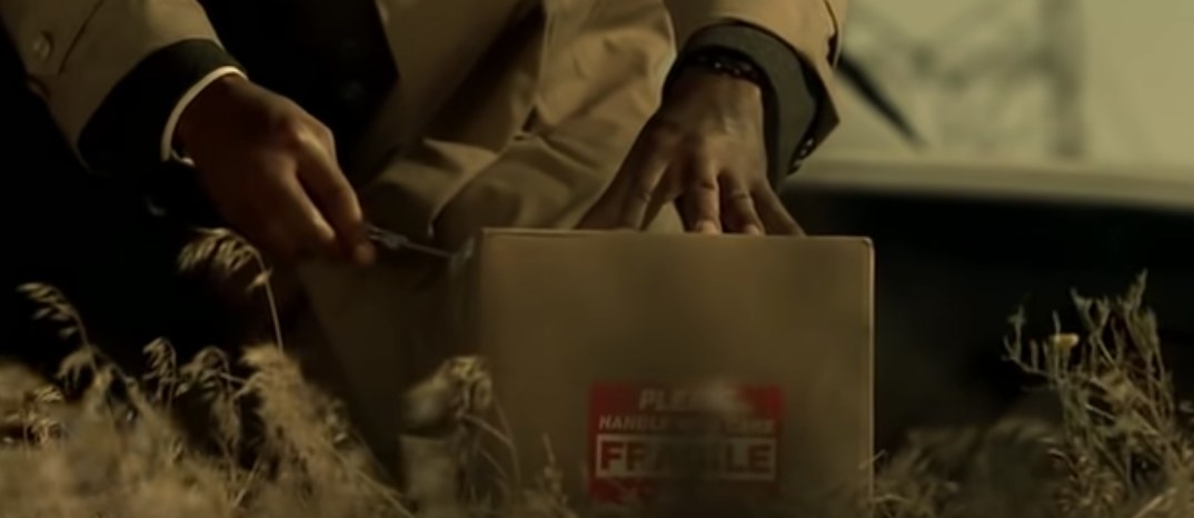 Morgan Freeman opening a package in Se7en