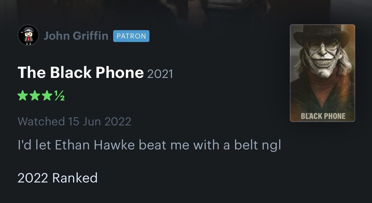 letterboxd comment on The Black Phone