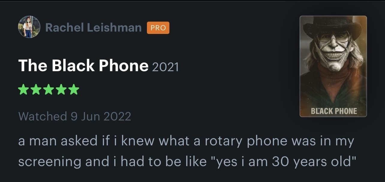 letterboxd comment on The Black Phone