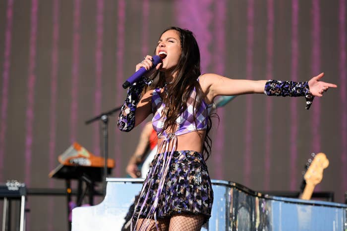 Olivia Rodrigo performs at Glastonbury Festival