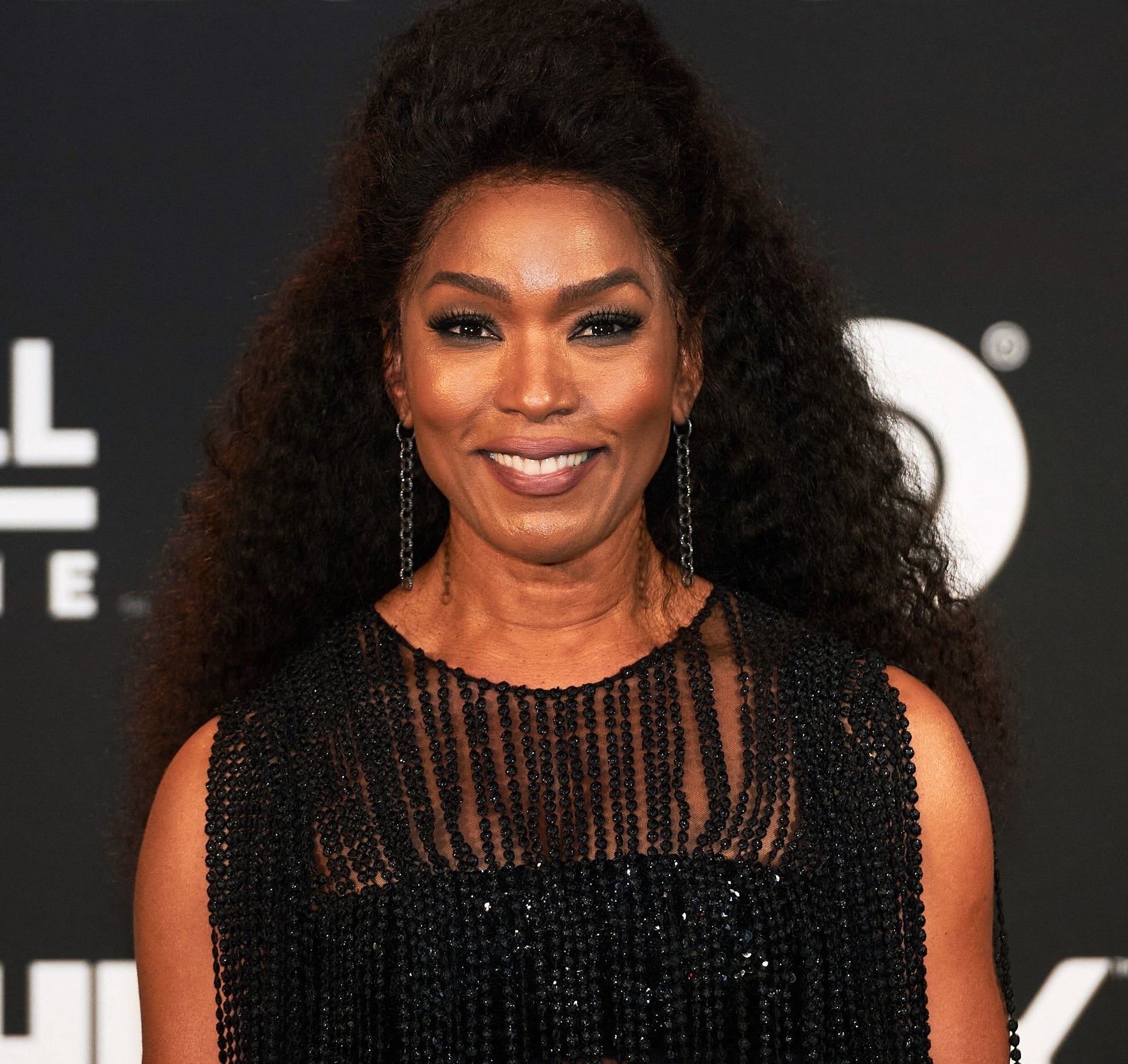 Angela Bassett poses in the press room during the Rock and Roll Hall of Fame Induction Ceremony in Cleveland, Ohio on October 30, 2021