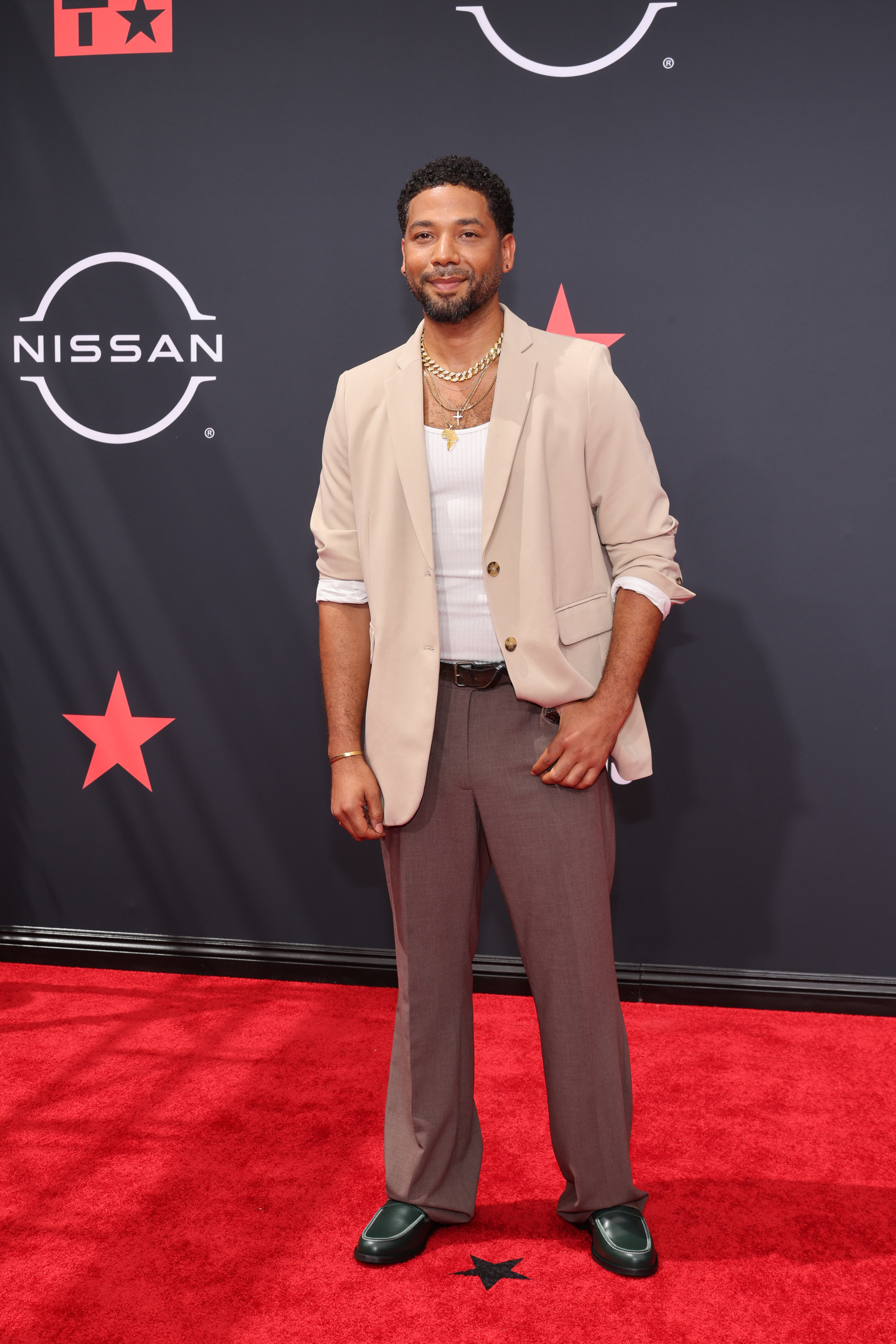 Jussie Smollett&#x27;s surprising appearance on the BET Awards red carpet