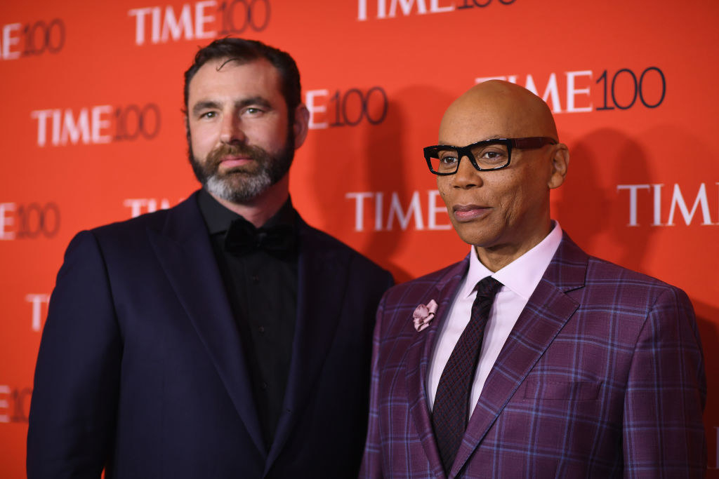 LeBar and RuPaul at a Time 100 event
