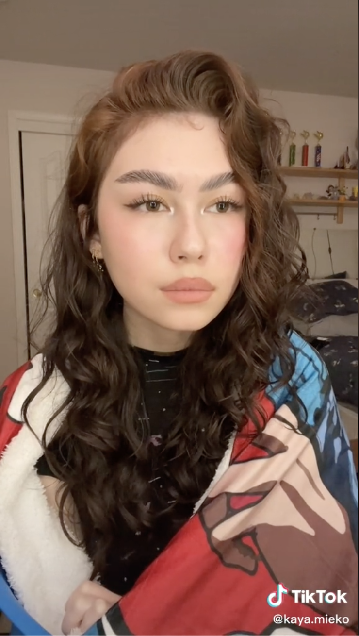 Screen shot of Kaya&#x27;s TikTok video