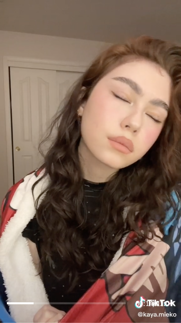 Screen shot from Kaya&#x27;s TikTok video.