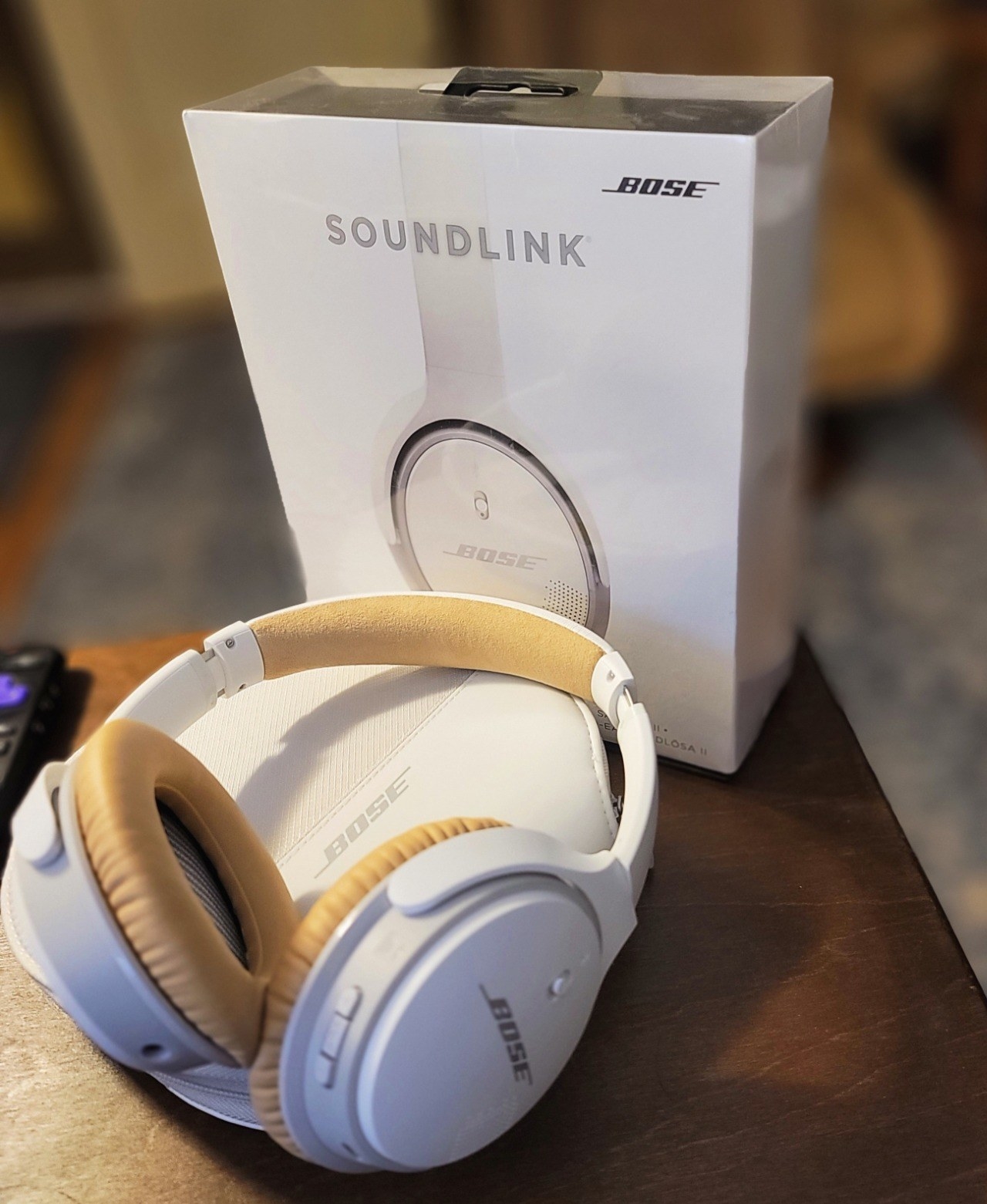 a reviewer&#x27;s image of the headphones in white