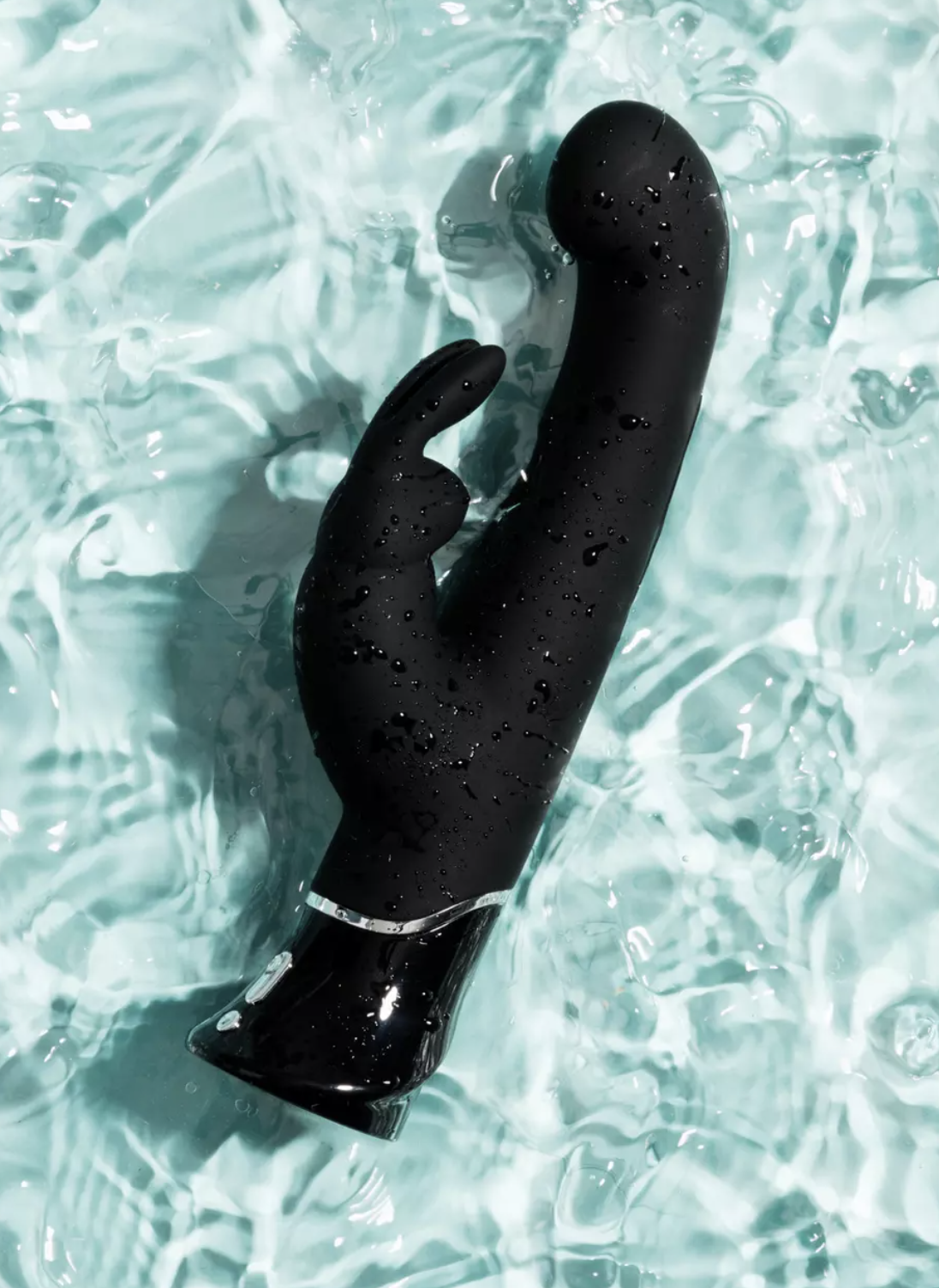 The g-spot rabbit vibe displayed in water
