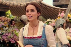 Emma Watson singing as Belle in Beauty and the Beast