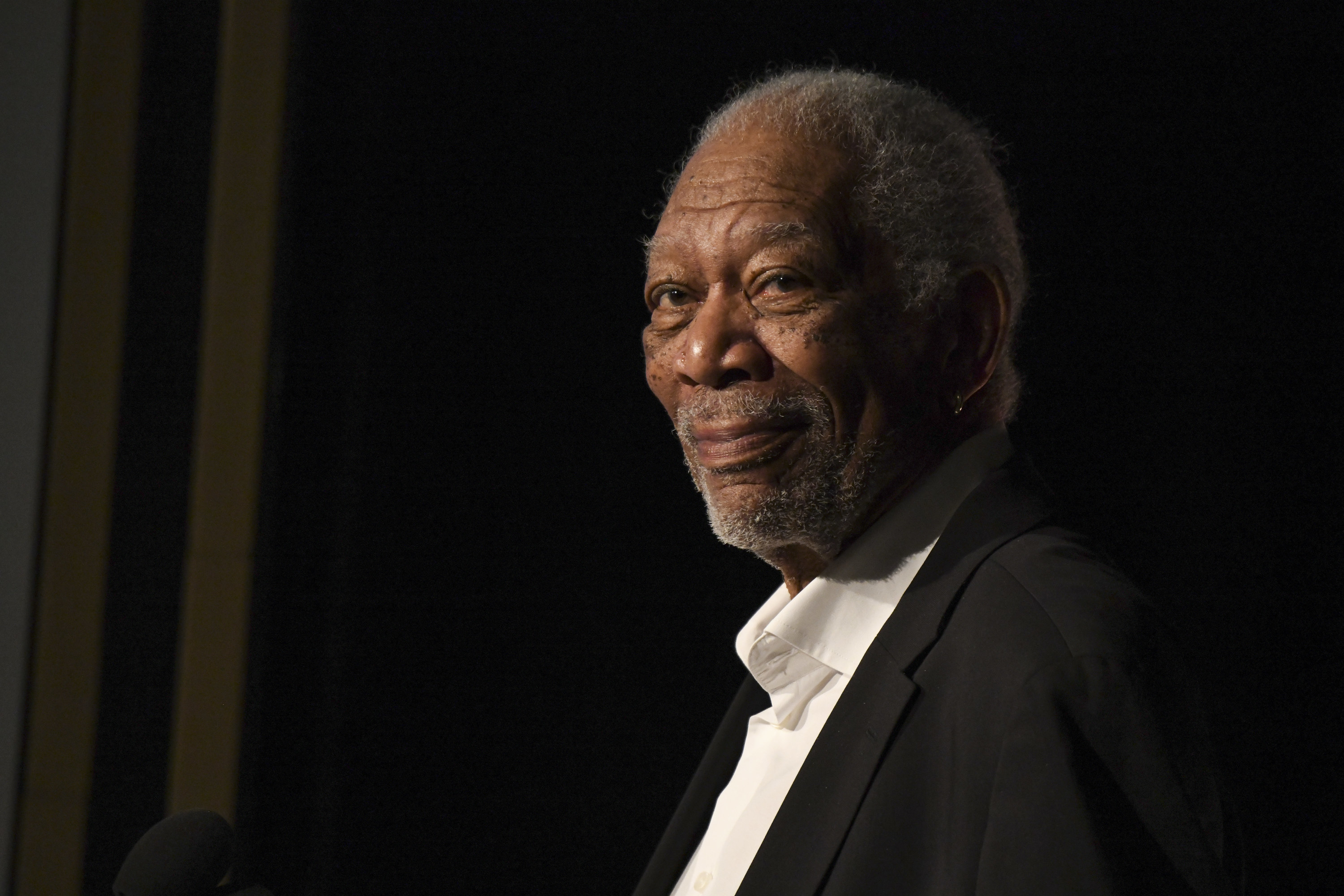 Morgan Freeman presents onstage at the AFI Awards Luncheon