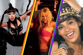 (Left) Lisa Left Eye Lopez (Middle) Britney Spears (Right) Beyonce