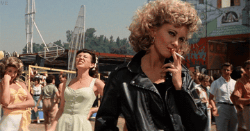 Sandy in &quot;Grease&quot; smoking in public