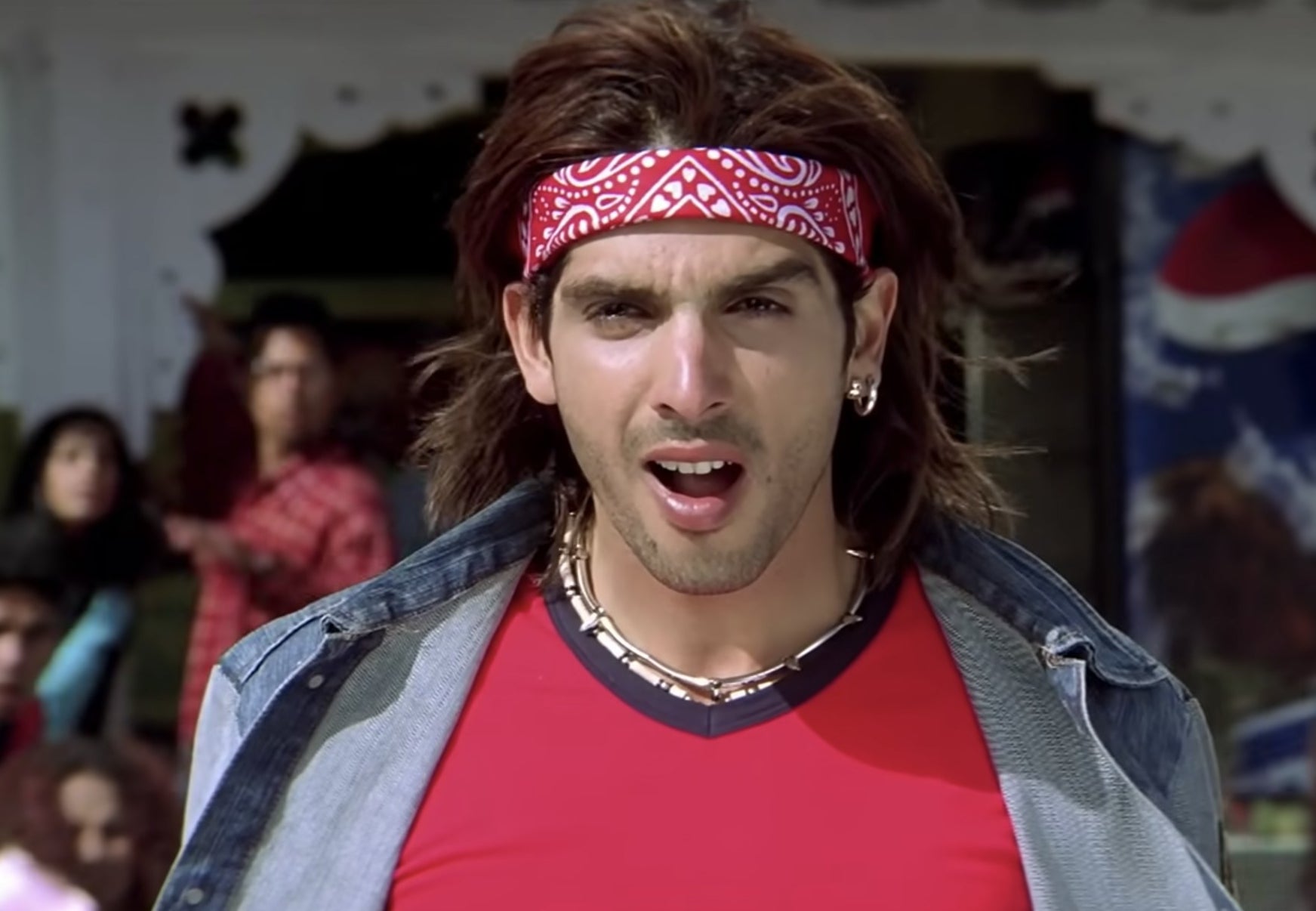 Zayed Khan with a shocked expression on his face
