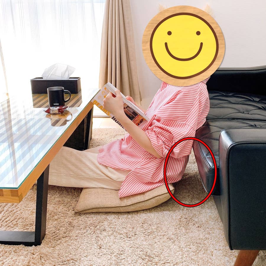 座椅子【本日中】 （思わず3度見した！ダイソーに「ニトリで売ってそう 