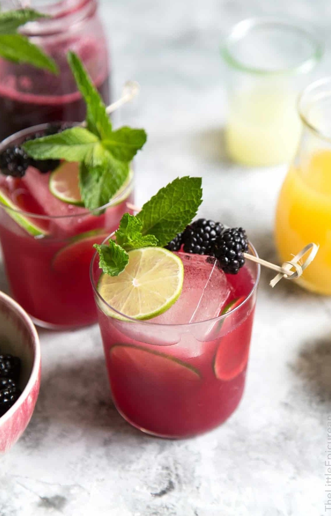 A blackberry rum cocktail.