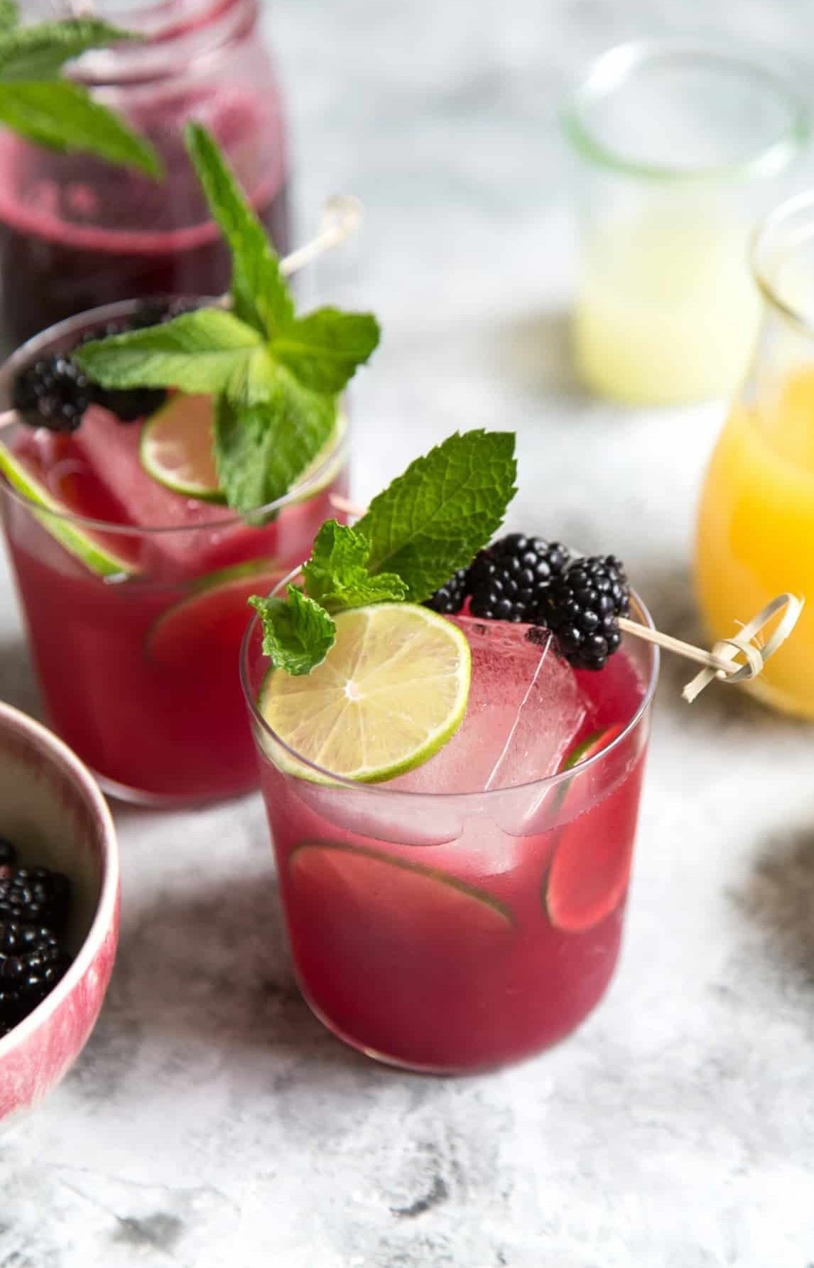 A blackberry rum cocktail.