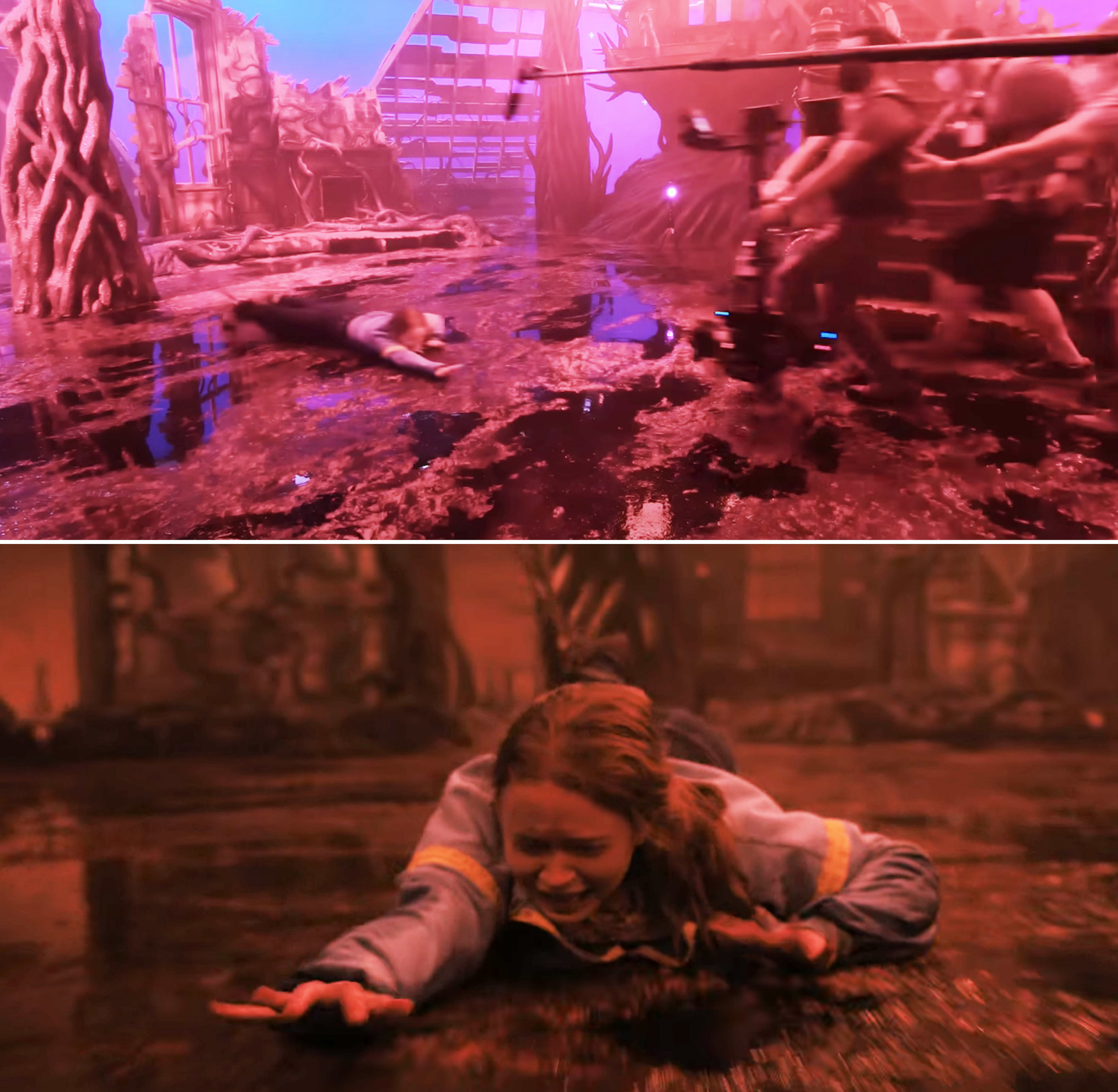 Sadie Sink being dragged by her ankle through the Upside Down