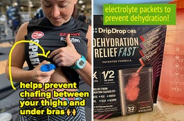 chafing balm and electrolyte drink 