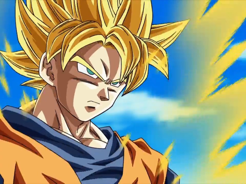 Goku as a Super Saiyan in the intro to &quot;Dragon Ball Z Kai&quot;