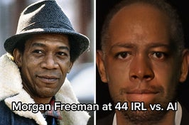 Morgan Freeman at 44 reality versus AI