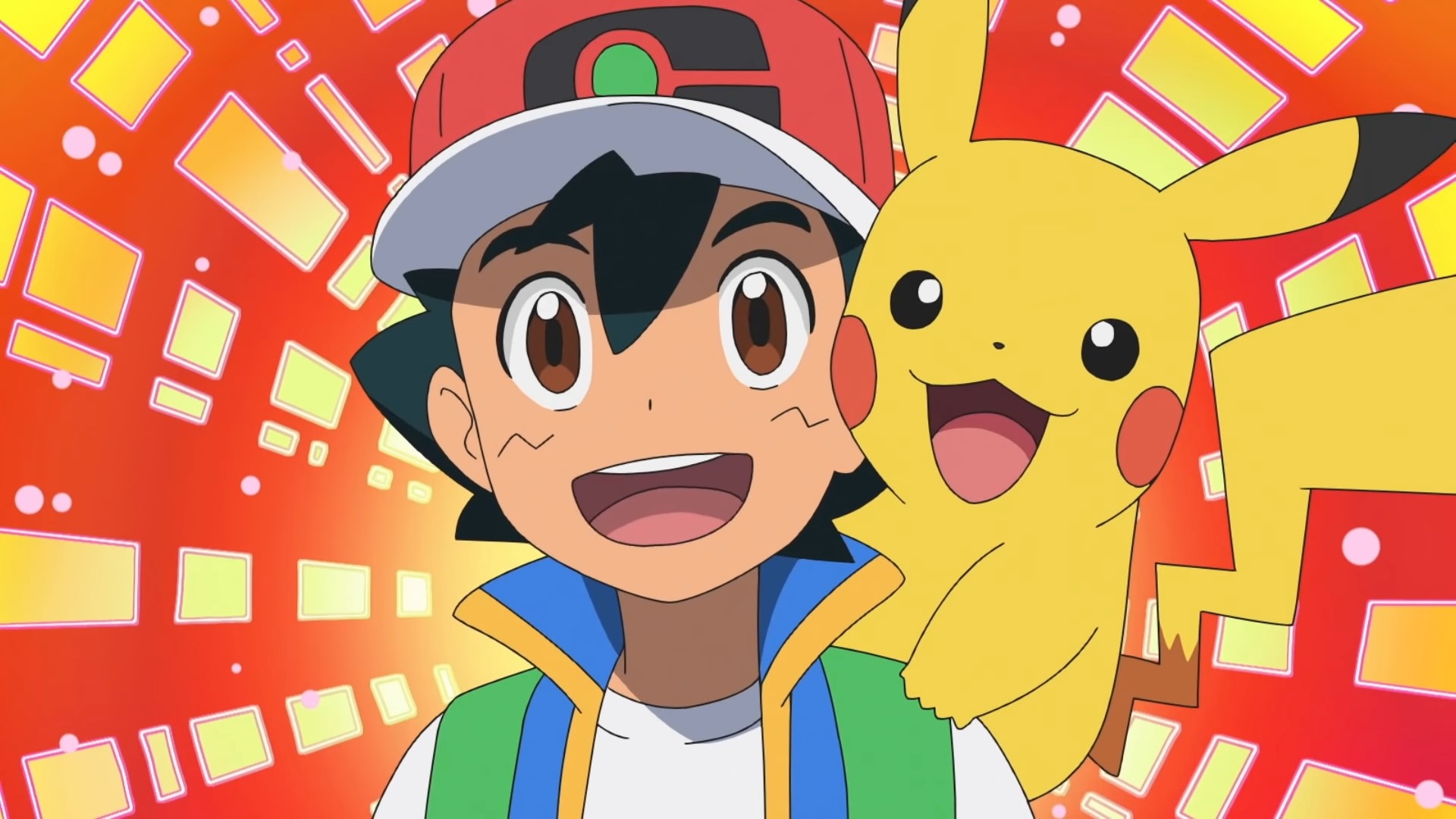 Ash and Pikachu smiling in &quot;Pokémon Journeys&quot;