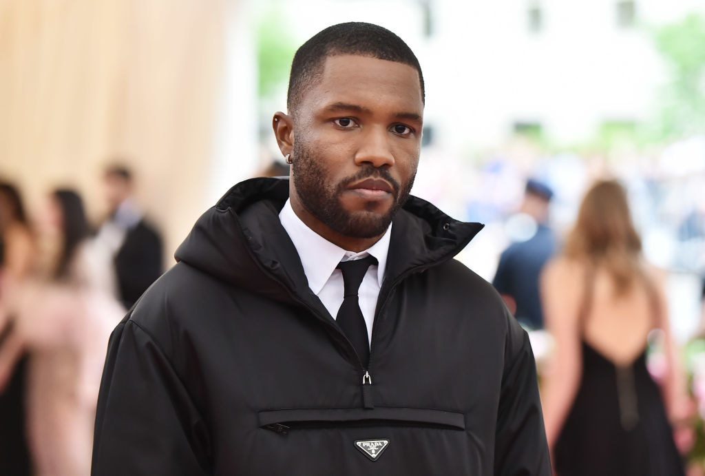 Frank Ocean looking serious at an event