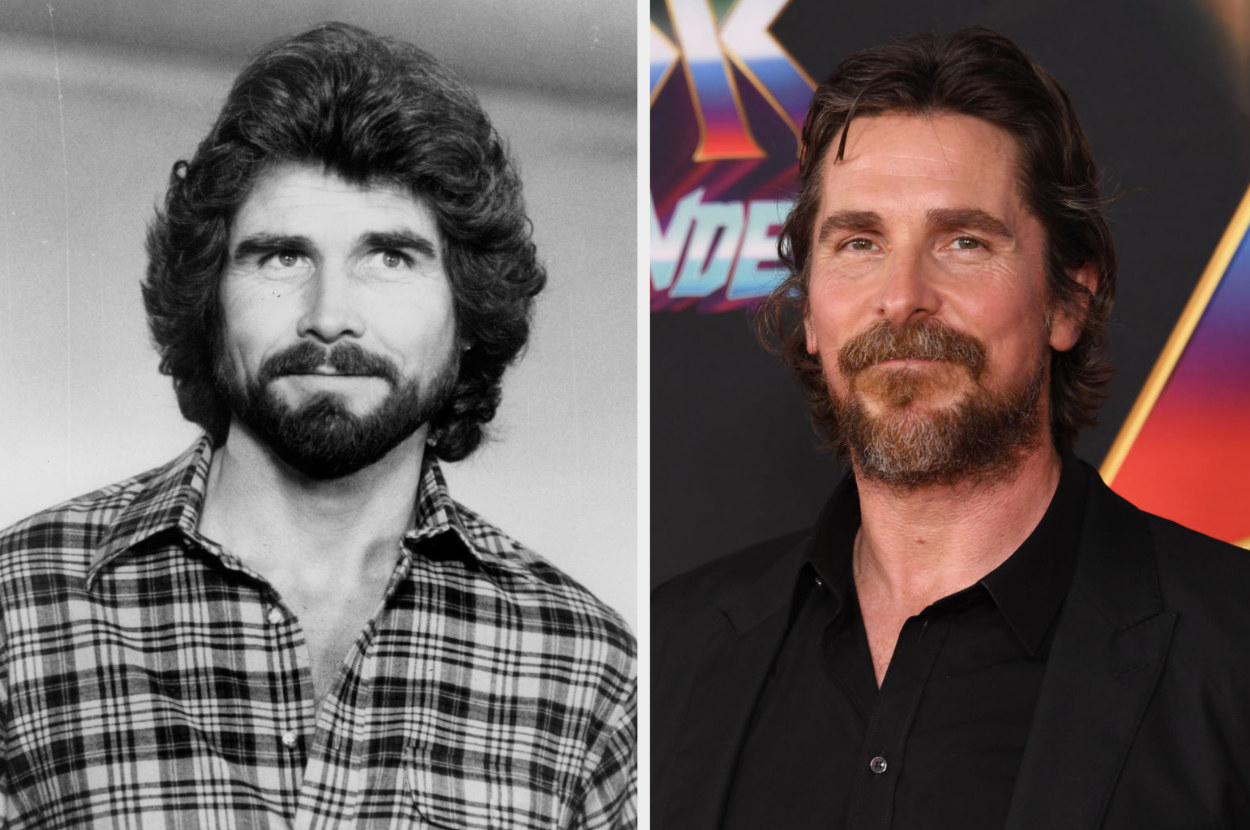 side-by-side of James Brolin and Christian Bale