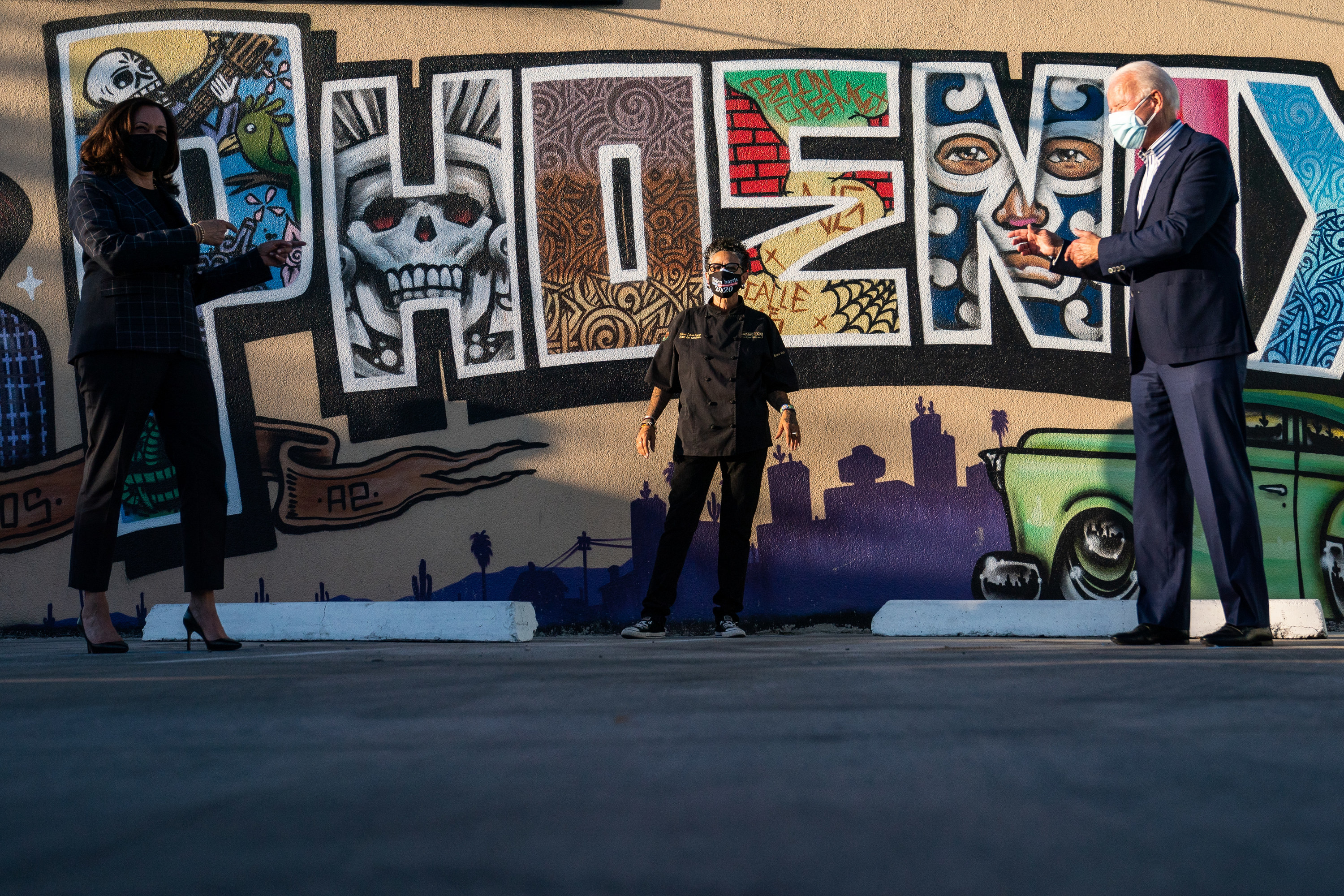 Chef Silvana standing in front of Phoenix mural