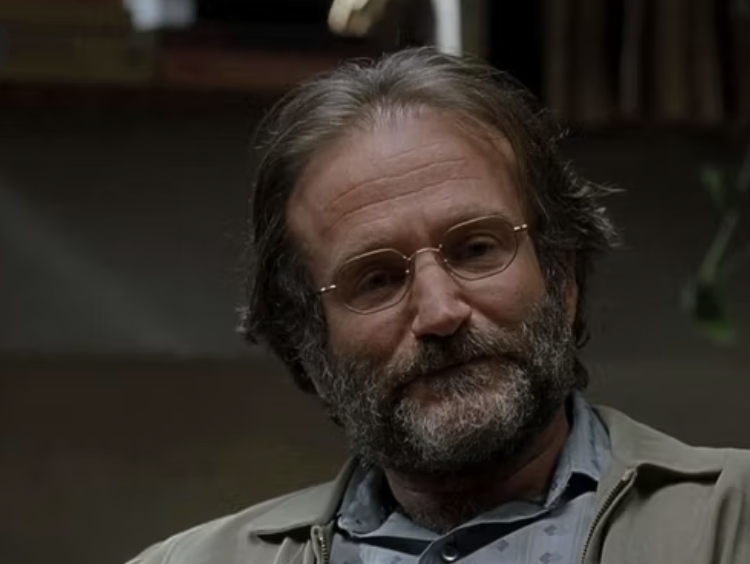 Closeup of Robin Williams in &quot;Good Will Hunting&quot;