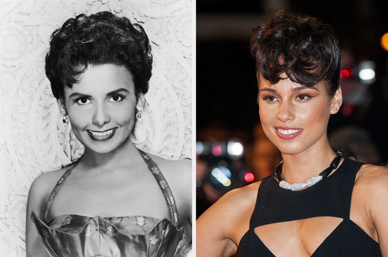 Side-by-side of Lena Horne and Alicia Keys