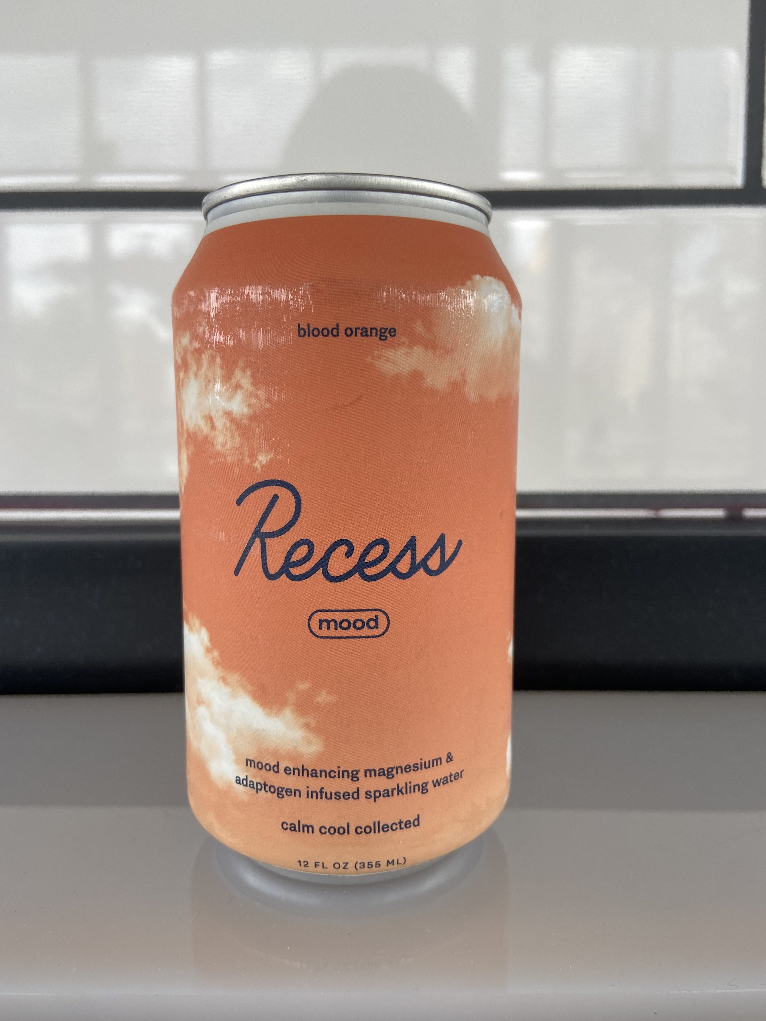 A can of Recess Mood Blood Orange