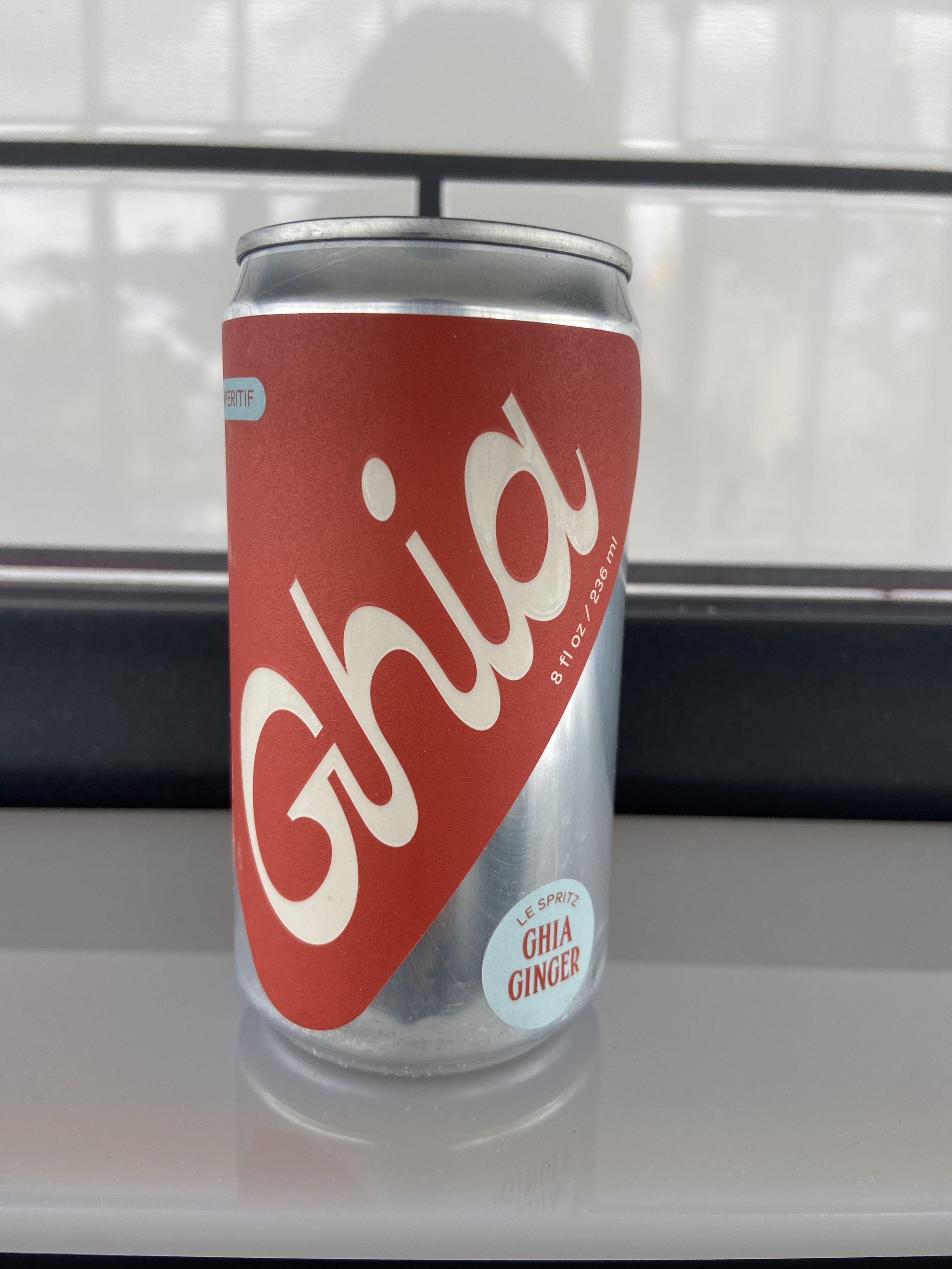 A can of Ghia Ginger