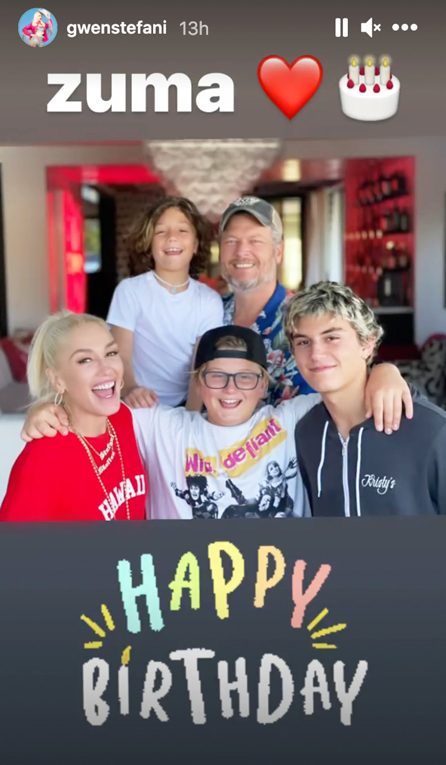 Gwen and the family celebrating zuma&#x27;s birthday