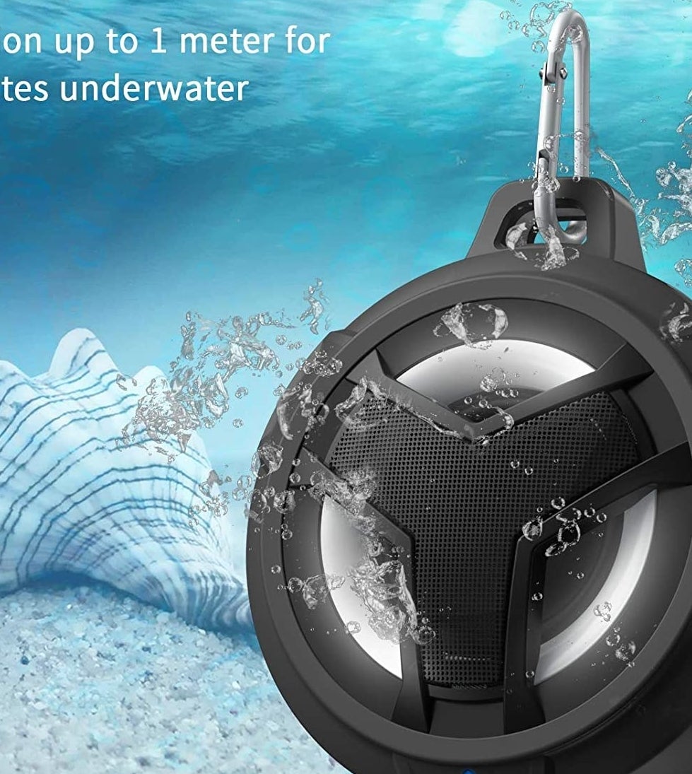 The speaker underwater