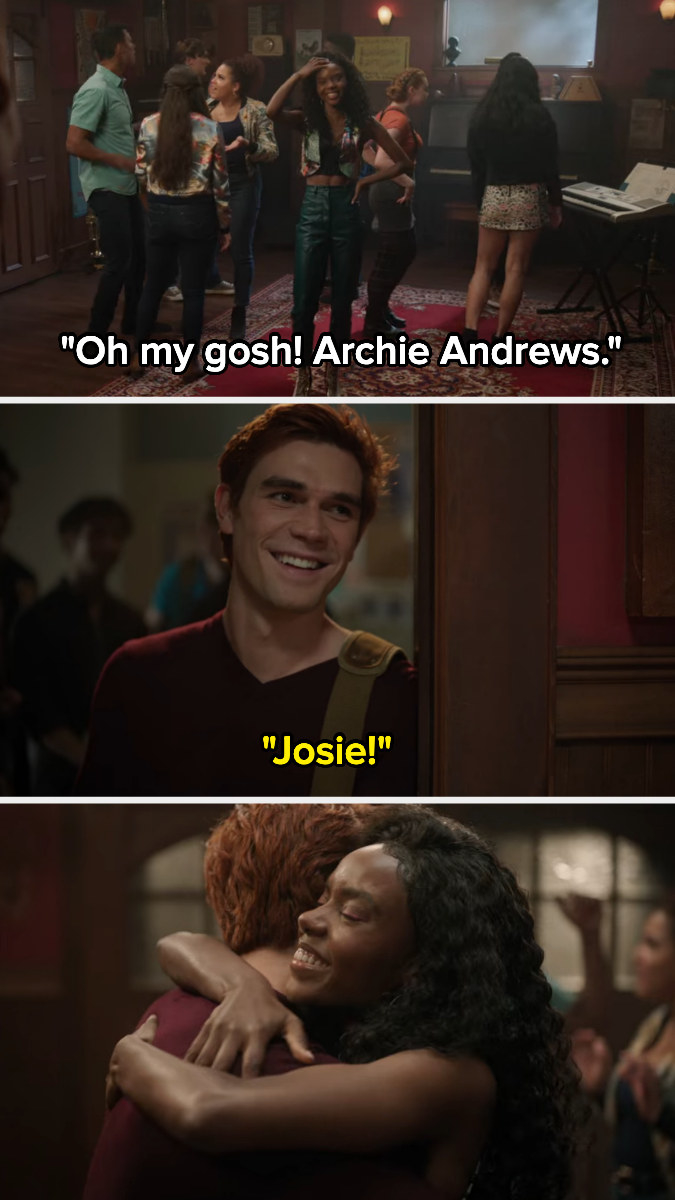 Josie and Archie hugging