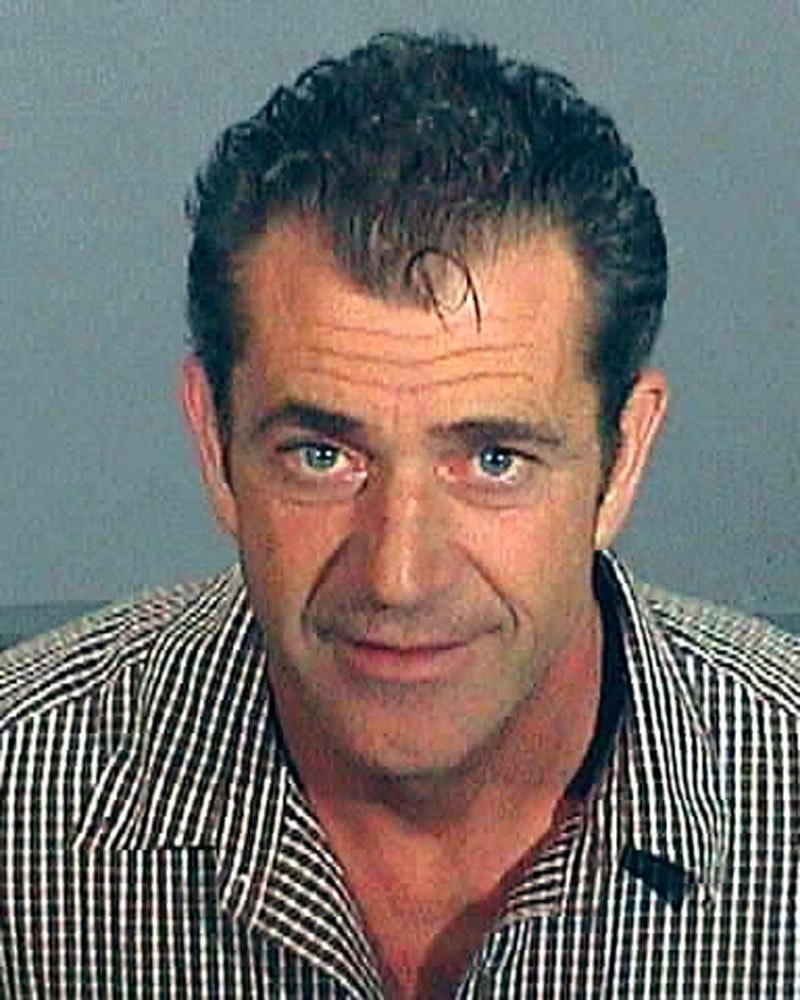 Mel Gibson has his police mug shot taken July 28, 2006