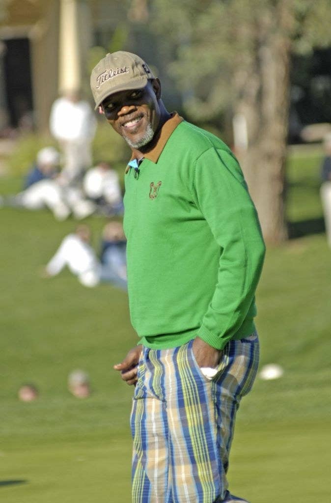 Sam Jackson on golf course