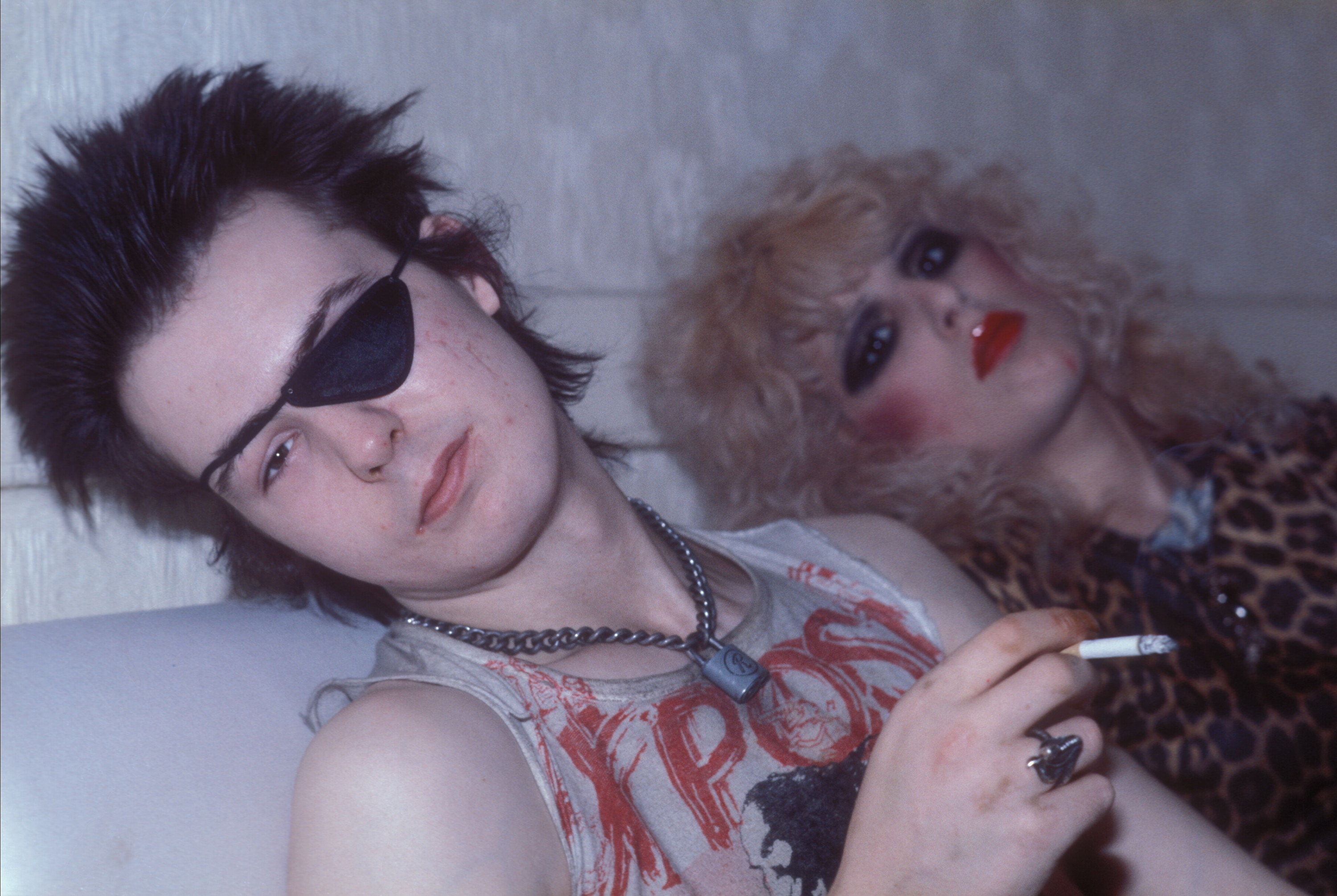 Sid Vicious and Nancy Spungen in their London flat in 1978