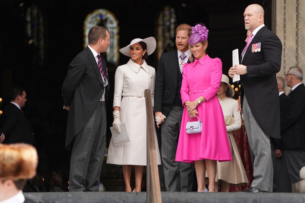 Prince Harry And Meghan Markle At The Platinum Jubilee Remembrance Service