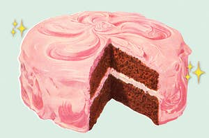 a drawing of a chocolate cake