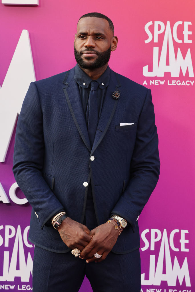 LeBron on the Space Jam red carpet