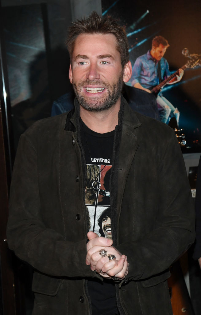 Chad smiling and wearing a Beatles &quot;Let It Be&quot; T-shirt
