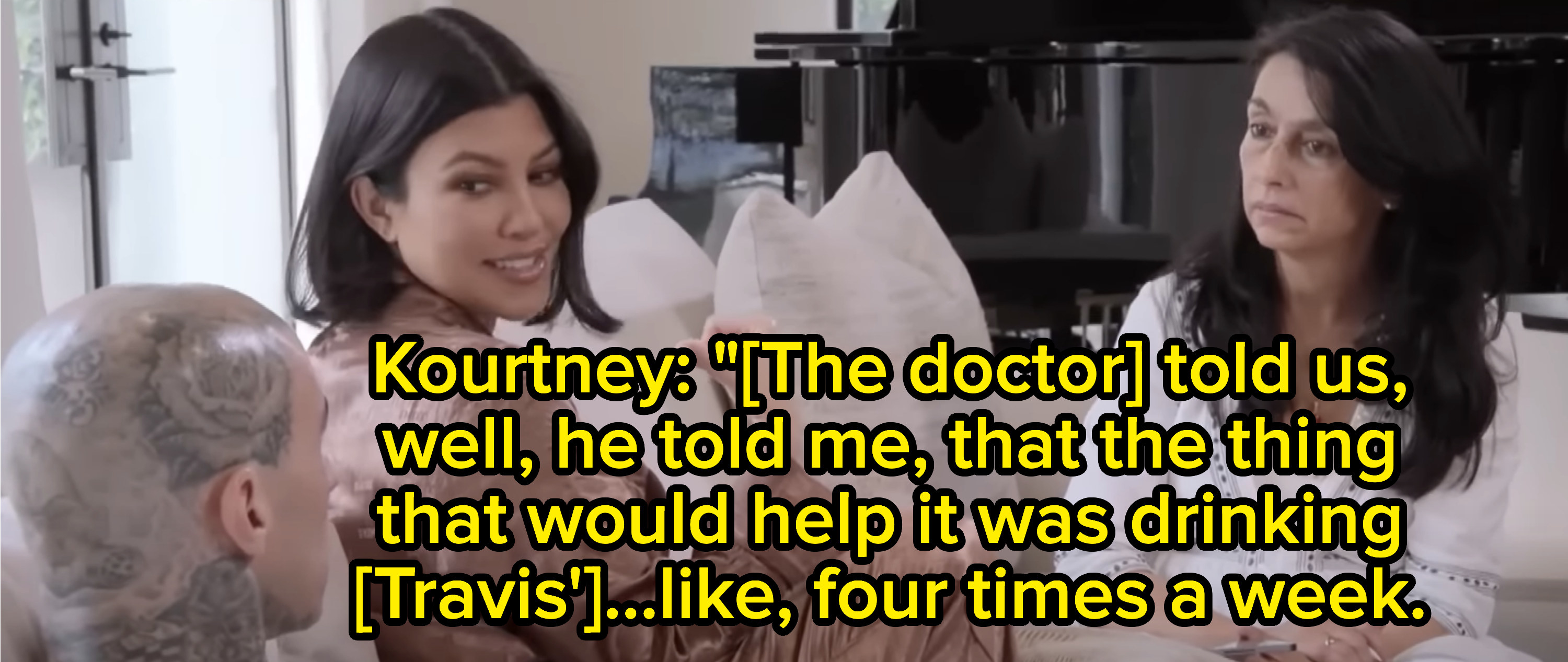 Kourtney explaining what the doctor told them to do