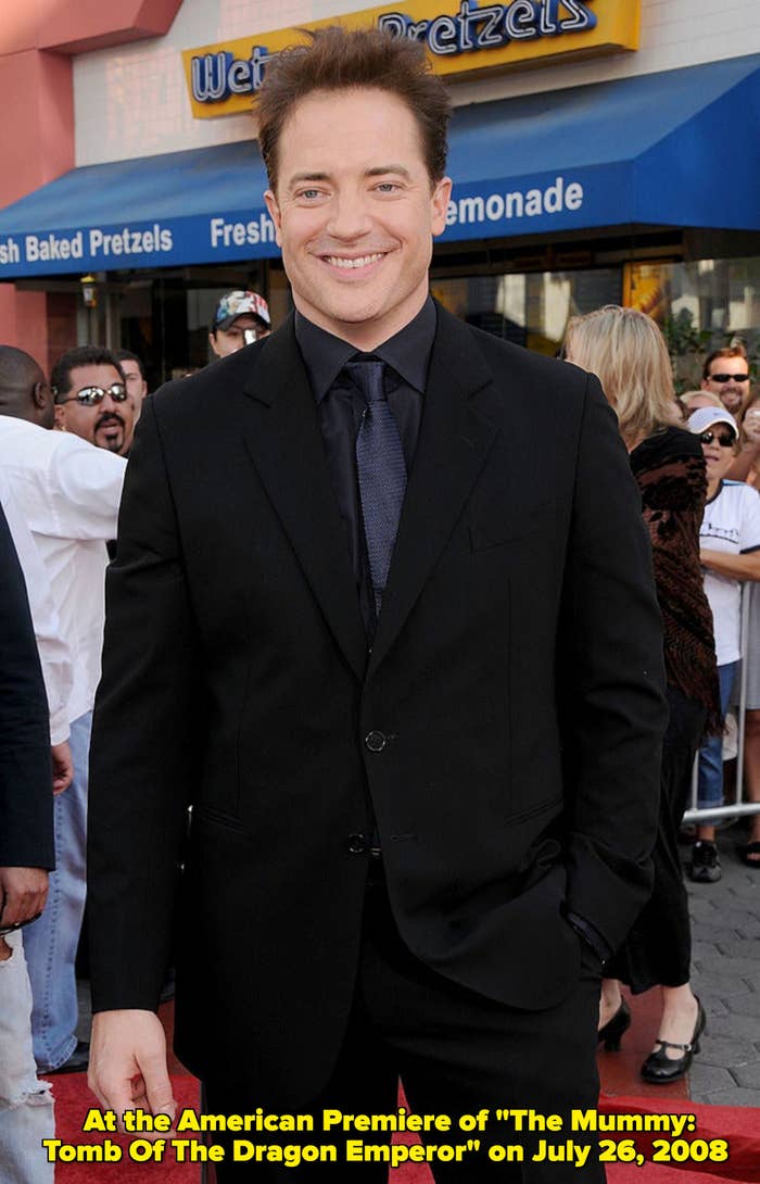 Brendan Fraser at a movie premiere