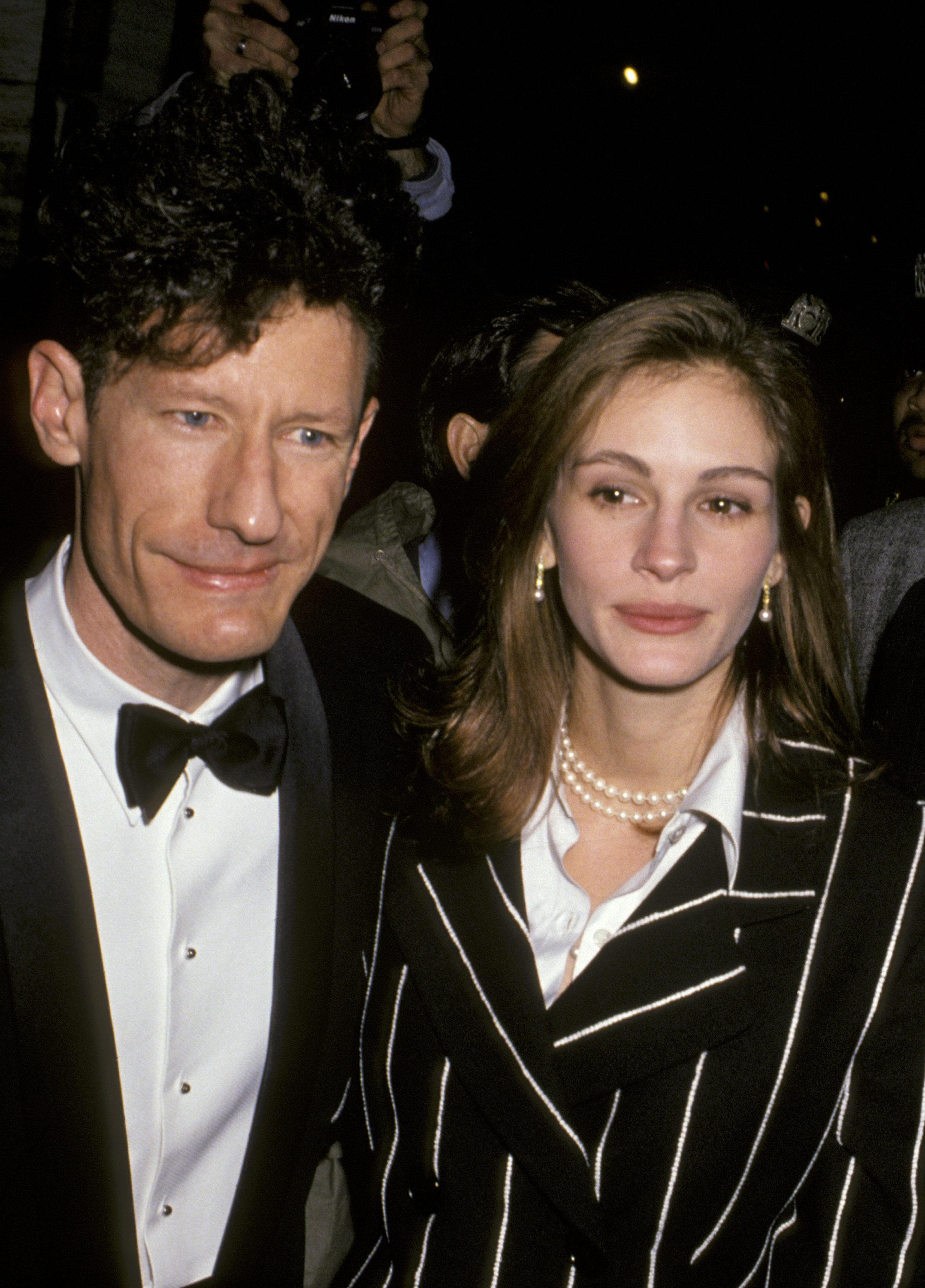 Lyle Lovett and Julia Roberts arrive at the Avery Fisher Hall