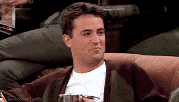 Chandler from Friends laughing passive-aggressively