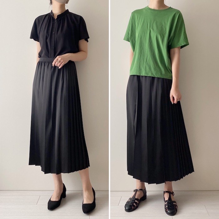 美品 UNIQLO♡ロングプリーツスカート ユニクロC】「プリーツが美しい！」「即買いしました」脚がスラッと