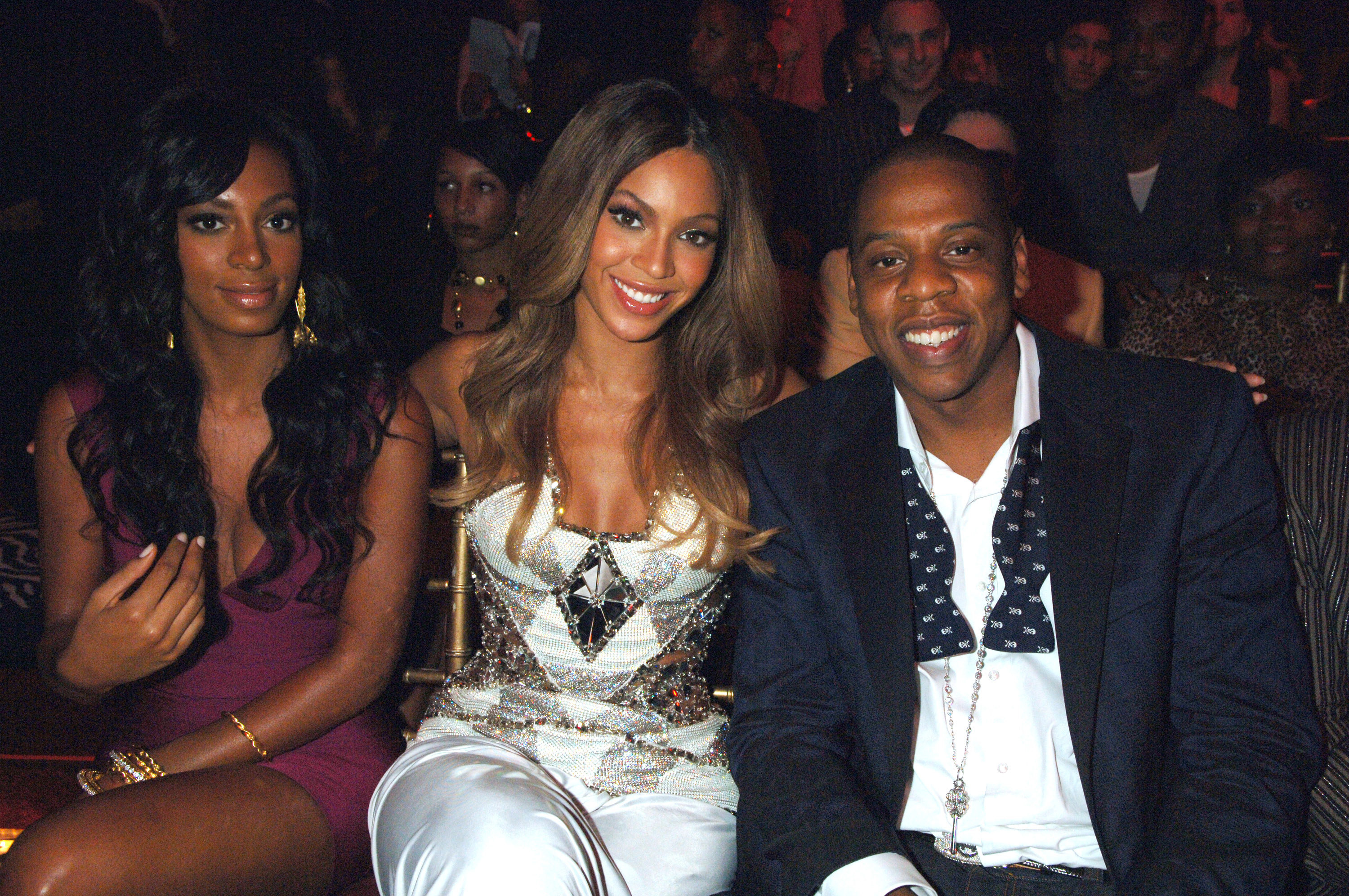Solange, Beyonce and Jay Z during 2006 MTV Video Music Awards
